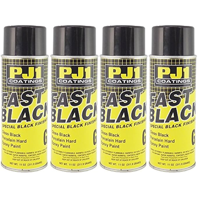 16-GLS-4PK GLOSS BLACK EPOXY SPRAY PAINT, 44 OZ, 4 PACK